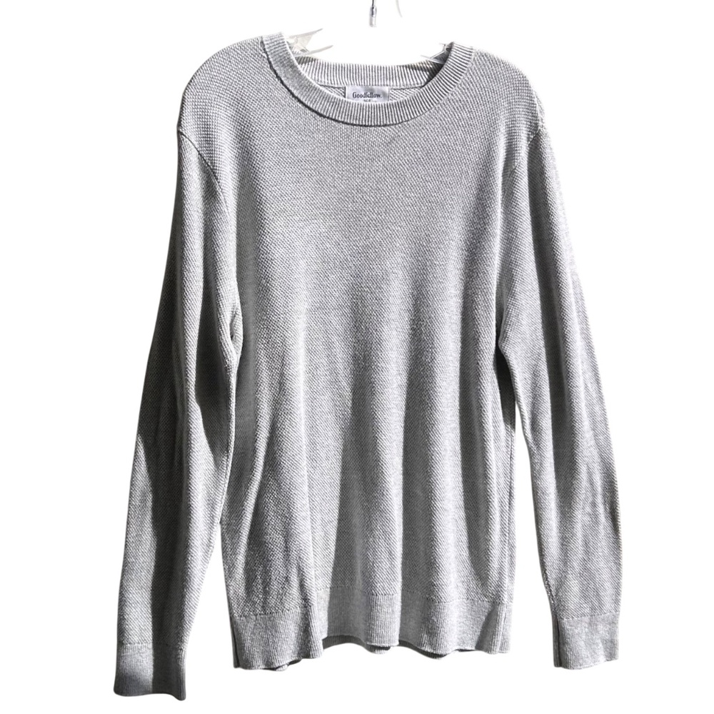 Goodfellow & Co. Crew Neck Lightweight Long Sleeve Cotton Blend Top Medium